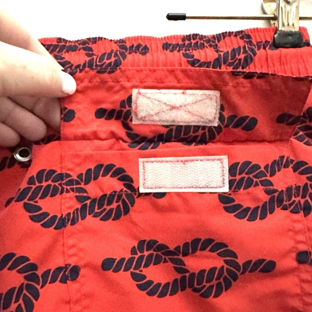 Neiman Marcus Swim Trunks M Medium Lined Drawstring Pockets Nautical Rope - Picture 12 of 14